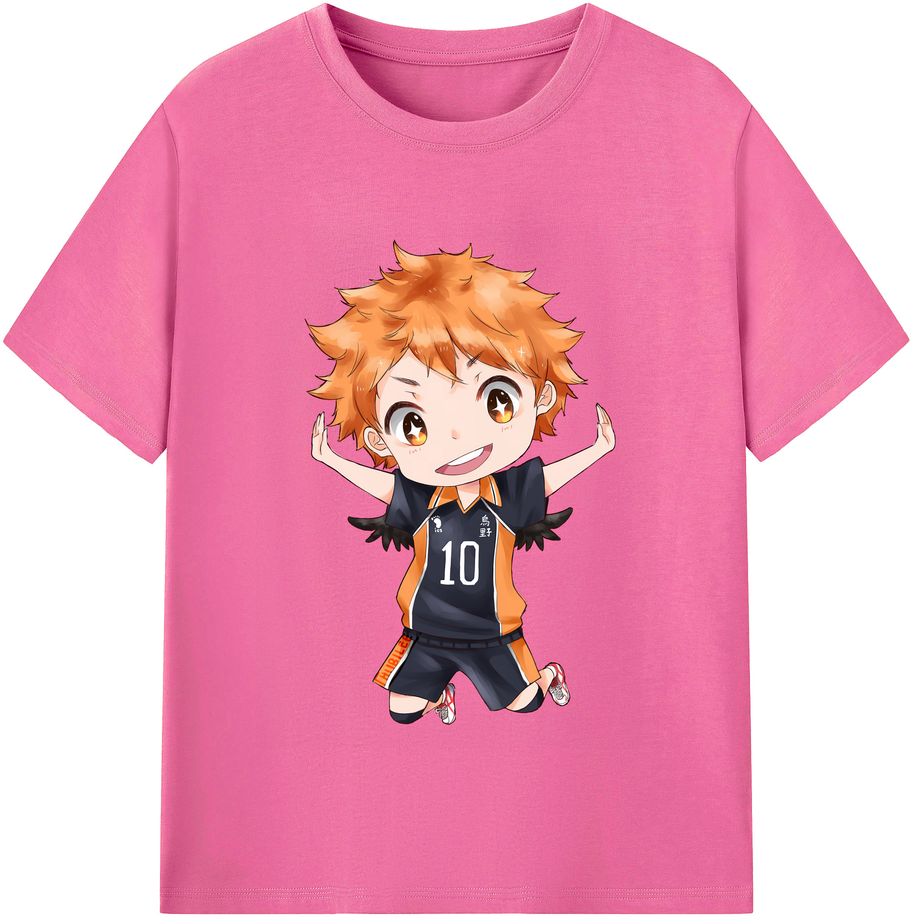 （画像用） ハイキュー!! Haikyu!! レディースカジュアルプリントTシャツ（綿100％）
